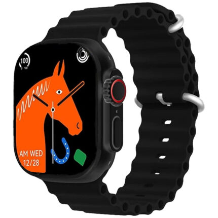 Ultra Smart Watch Black with Horse watch face